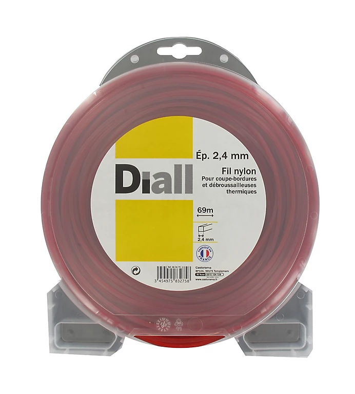 Castorama Fil De Nylon Carré Diall 2,4mm 69m 3 Castorama Fil De Nylon Carré Diall 2,4mm 69m